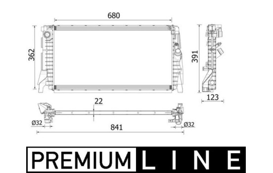 Radiator, engine cooling BEHR *** PREMIUM LINE ***