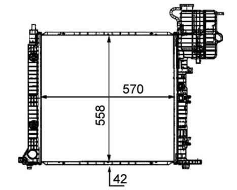 Radiator, engine cooling BEHR *** PREMIUM LINE ***, Image 2