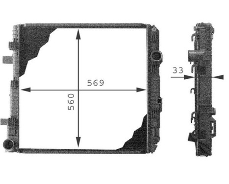 Radiator, engine cooling BEHR *** PREMIUM LINE ***, Image 2