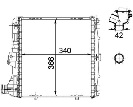 Radiator, engine cooling BEHR *** PREMIUM LINE ***, Image 2
