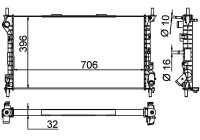 Radiator, engine cooling BEHR *** PREMIUM LINE ***