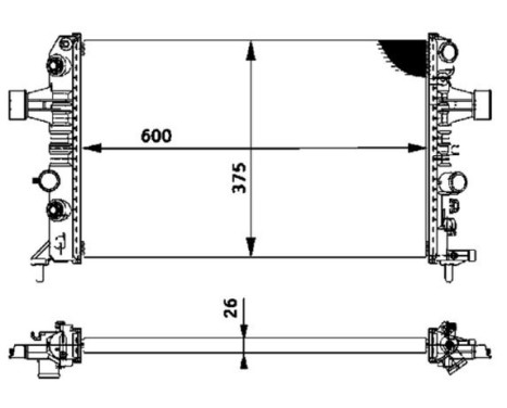 Radiator, engine cooling BEHR *** PREMIUM LINE ***