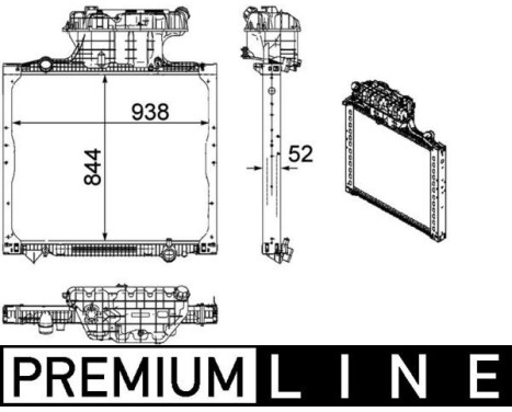 Radiator, engine cooling BEHR *** PREMIUM LINE ***