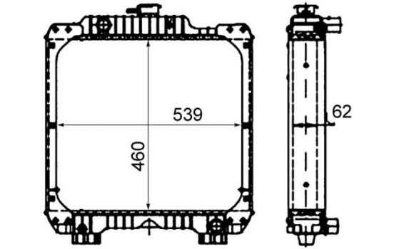 Radiator, engine cooling BEHR *** PREMIUM LINE ***, Image 2