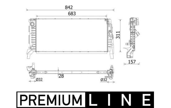 Radiator, engine cooling BEHR *** PREMIUM LINE ***