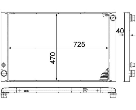 Radiator, engine cooling BEHR *** PREMIUM LINE ***, Image 2