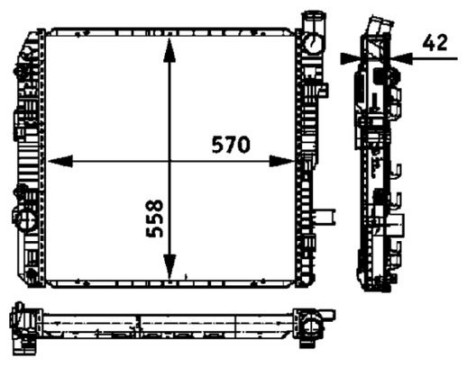 Radiator, engine cooling BEHR *** PREMIUM LINE ***, Image 2