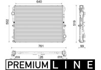 Radiator, engine cooling BEHR *** PREMIUM LINE ***