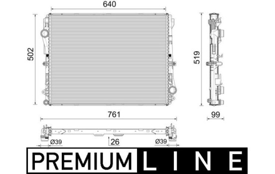 Radiator, engine cooling BEHR *** PREMIUM LINE ***