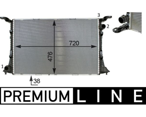 Radiator, engine cooling BEHR *** PREMIUM LINE ***