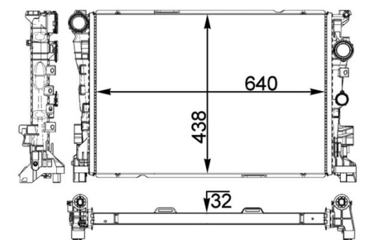 Radiator, engine cooling BEHR *** PREMIUM LINE ***