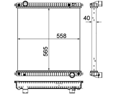 Radiator, engine cooling BEHR *** PREMIUM LINE ***, Image 2