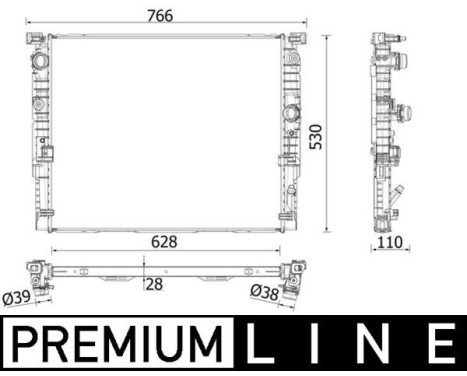 Radiator, engine cooling BEHR *** PREMIUM LINE ***