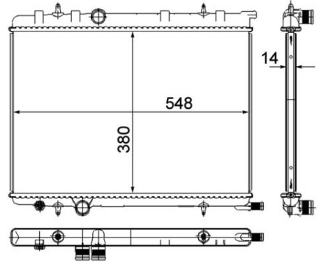 Radiator, engine cooling BEHR *** PREMIUM LINE ***, Image 4