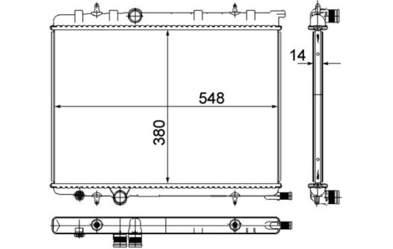 Radiator, engine cooling BEHR *** PREMIUM LINE ***, Image 4