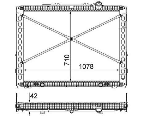 Radiator, engine cooling BEHR *** PREMIUM LINE ***