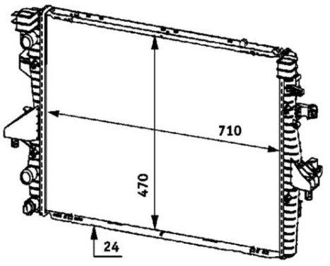 Radiator, engine cooling BEHR *** PREMIUM LINE ***, Image 2