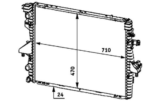 Radiator, engine cooling BEHR *** PREMIUM LINE ***, Image 2