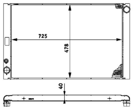 Radiator, engine cooling BEHR *** PREMIUM LINE ***, Image 2