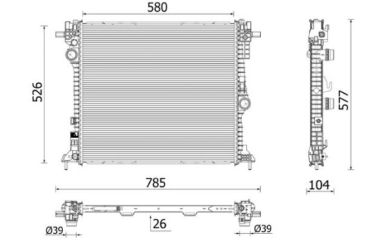 Radiator, engine cooling BEHR *** PREMIUM LINE ***