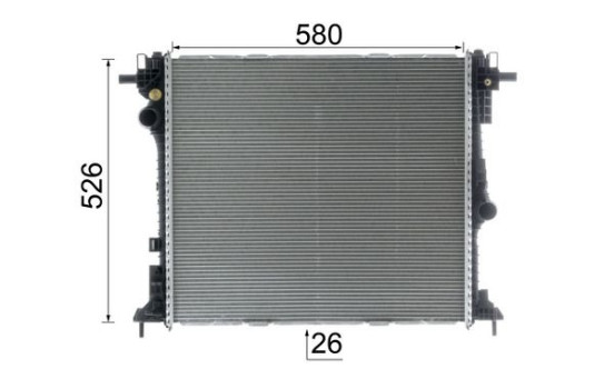 Radiator, engine cooling BEHR *** PREMIUM LINE ***, Image 11