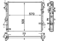 Radiator, engine cooling BEHR *** PREMIUM LINE ***