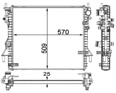 Radiator, engine cooling BEHR *** PREMIUM LINE ***