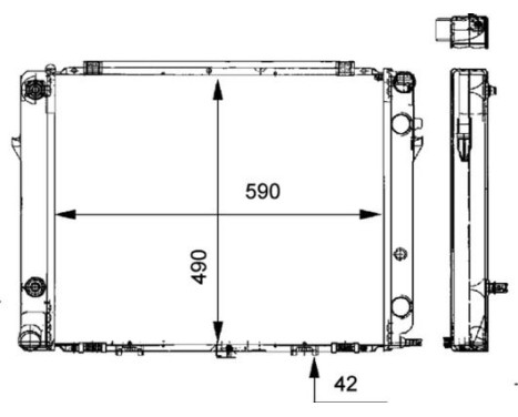 Radiator, engine cooling BEHR *** PREMIUM LINE ***, Image 2