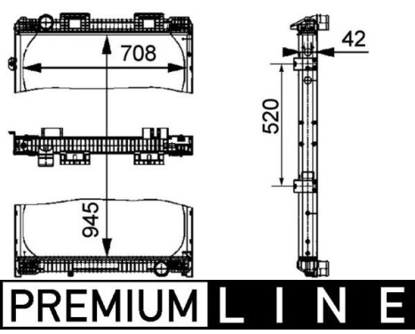 Radiator, engine cooling BEHR *** PREMIUM LINE ***