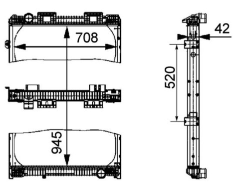 Radiator, engine cooling BEHR *** PREMIUM LINE ***, Image 2