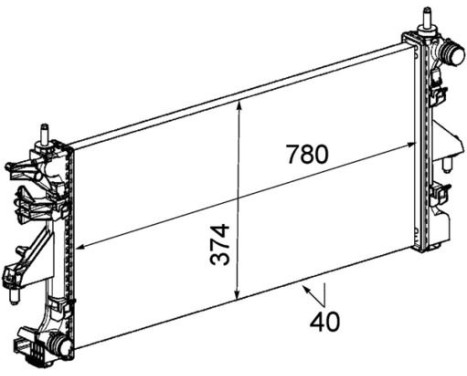 Radiator, engine cooling BEHR *** PREMIUM LINE ***, Image 2