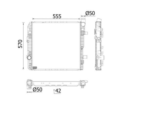 Radiator, engine cooling BEHR *** PREMIUM LINE ***, Image 12