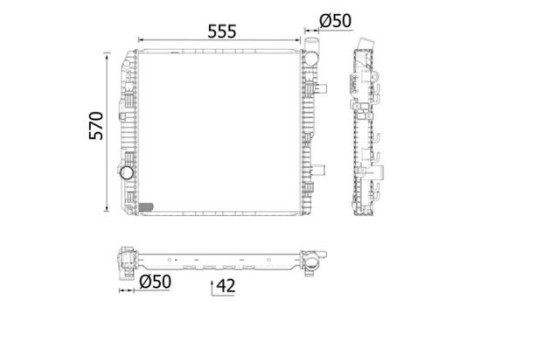 Radiator, engine cooling BEHR *** PREMIUM LINE ***, Image 11