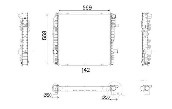 Radiator, engine cooling BEHR *** PREMIUM LINE ***