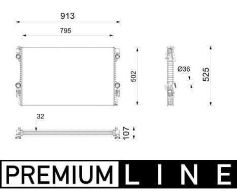 Radiator, engine cooling BEHR *** PREMIUM LINE ***, Image 11