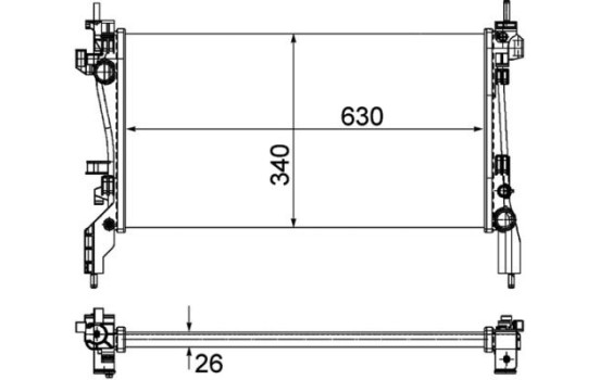 Radiator, engine cooling BEHR *** PREMIUM LINE ***, Image 6