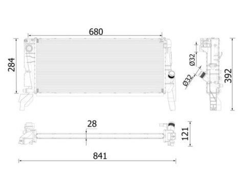 Radiator, engine cooling BEHR *** PREMIUM LINE ***