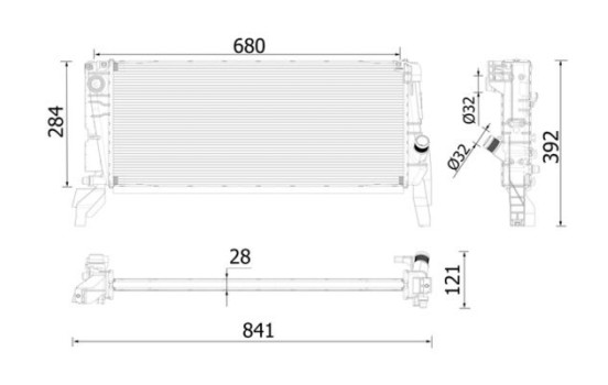 Radiator, engine cooling BEHR *** PREMIUM LINE ***