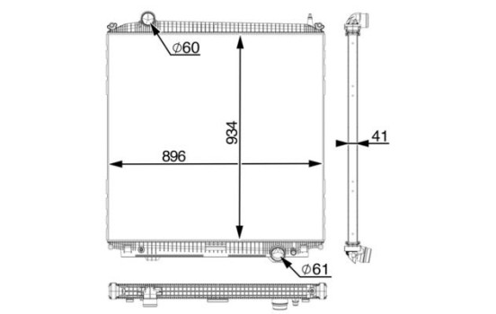 Radiator, engine cooling BEHR *** PREMIUM LINE ***