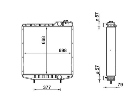 Radiator, engine cooling BEHR