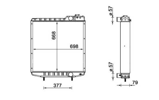 Radiator, engine cooling BEHR
