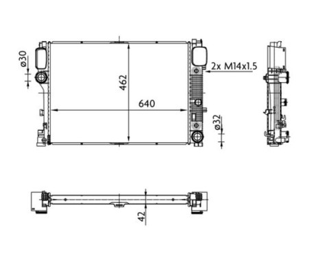Radiator, engine cooling BEHR