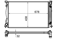 Radiator, engine cooling BEHR