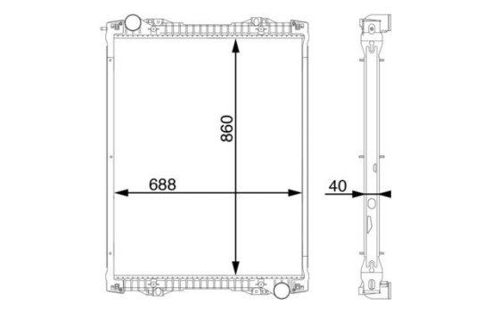 Radiator, engine cooling BEHR