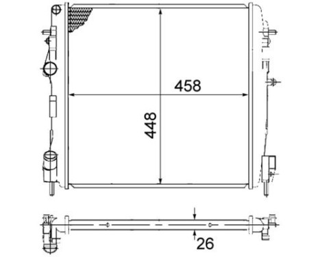 Radiator, engine cooling BEHR, Image 2