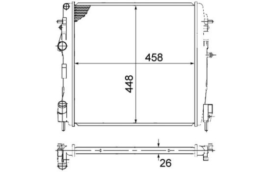 Radiator, engine cooling BEHR, Image 2