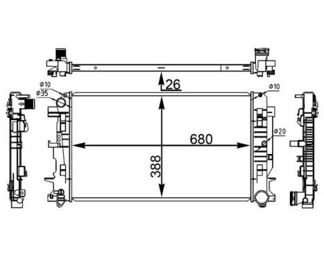 Radiator, engine cooling BEHR, Image 5