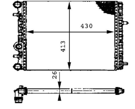 Radiator, engine cooling BEHR, Image 11