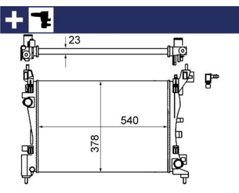 Radiator, engine cooling BEHR