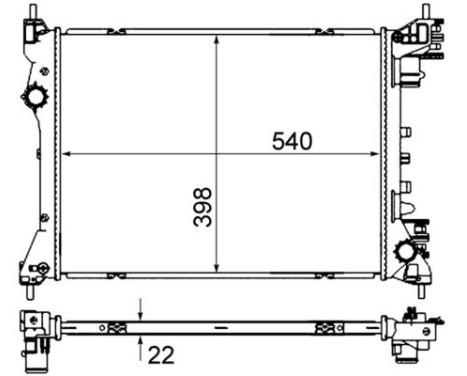 Radiator, engine cooling BEHR